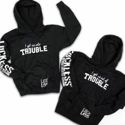 Luckless Outfitters Women In And Out Of Trouble Best Friend Hoodies Set Of 2