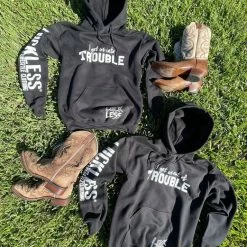 Luckless Outfitters Women In And Out Of Trouble Best Friend Hoodies Set Of 2