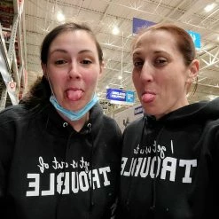 Luckless Outfitters Women In And Out Of Trouble Best Friend Hoodies Set Of 2