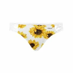 Interestprint Sunflower Lace Back Panties Women