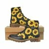 Interestprint Sunflower Boots W/ Blk Toe