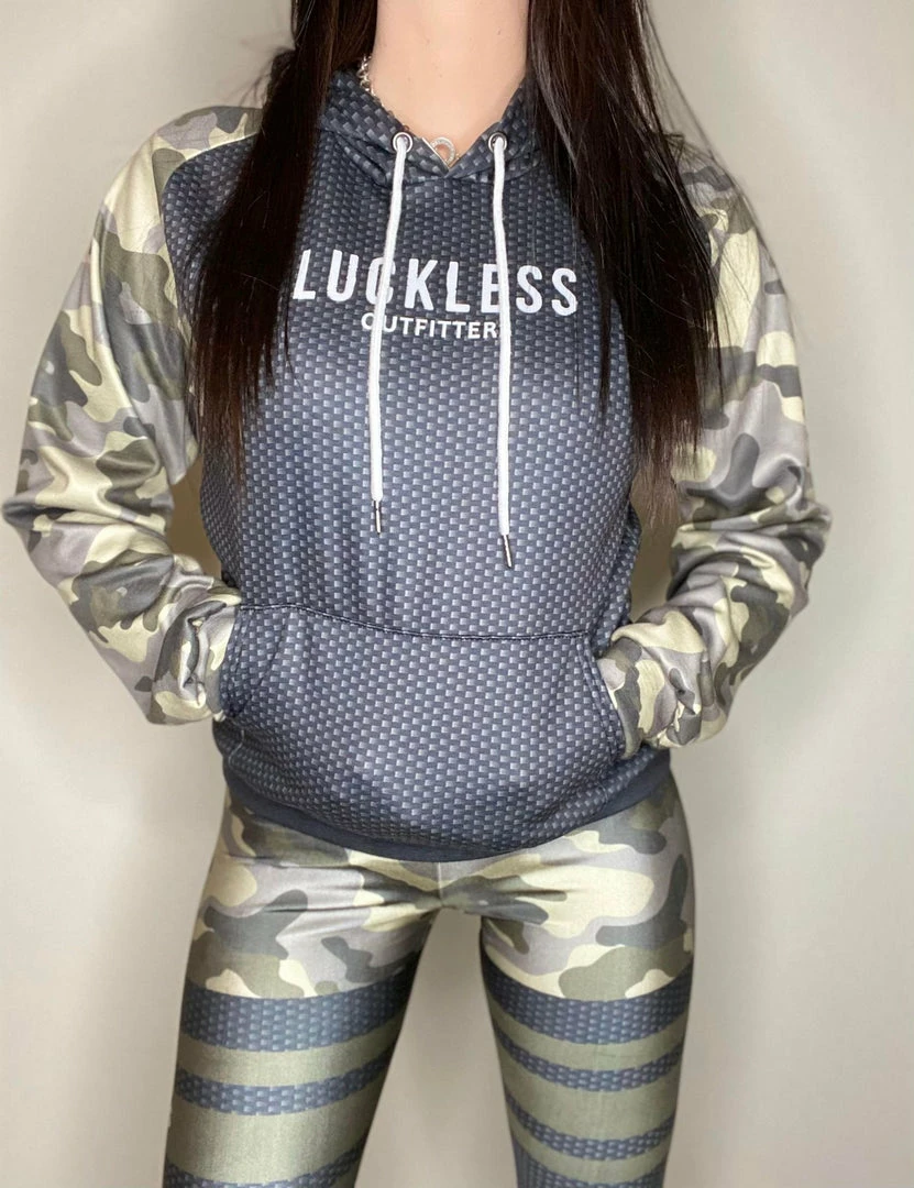 Outlet βοΈ Yoycol Heavy Fleece Raglan Hoodie - Army Multicam + Dotted π© Women βοΈ 3 Yoycol Heavy Fleece Raglan Hoodie - Army Multicam + Dotted Women