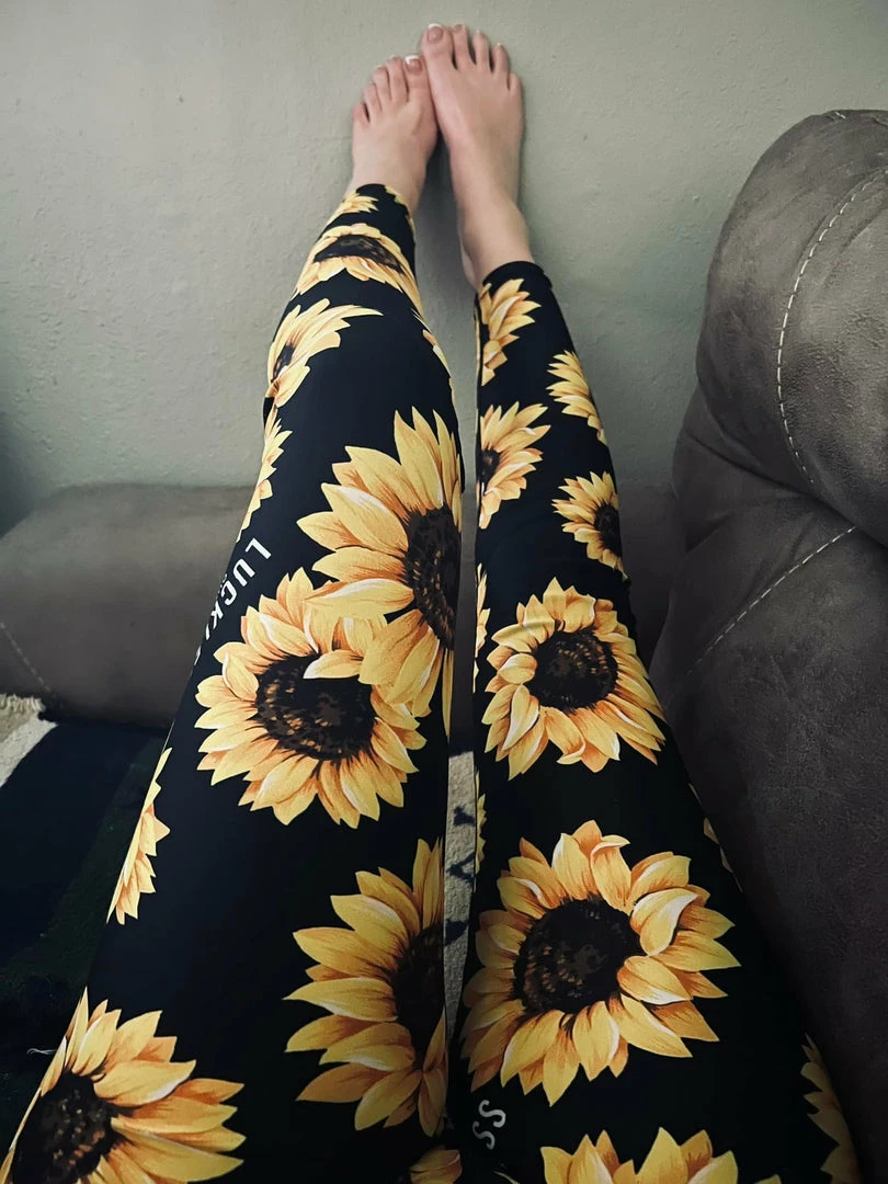Budget ๐ Printful Sunflower Yoga Leggings ๐ 10 Printful Sunflower Yoga Leggings