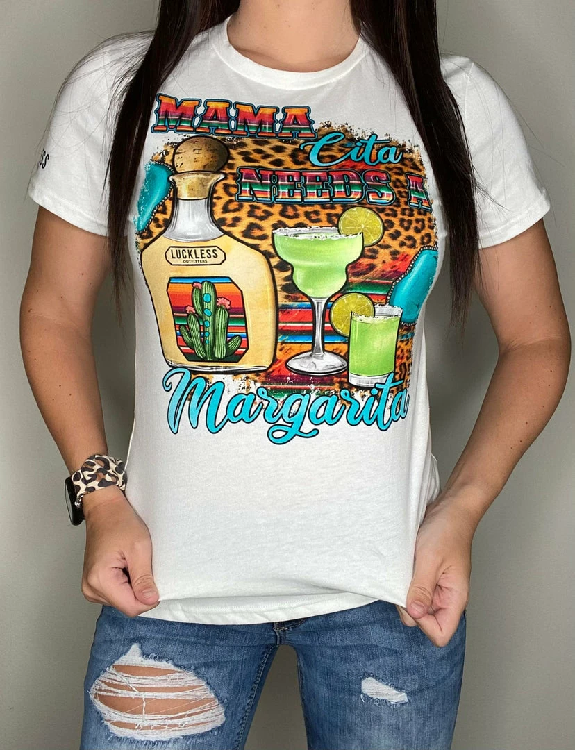 Outlet 🌟 Yoycol Mama Cita NEEDS A MARGARITA Tee 😀 3 Yoycol Mama Cita NEEDS A MARGARITA Tee