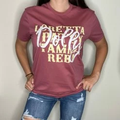 Luckless Outfitters Loretta Patsy Tammy Reba Dolly Tee