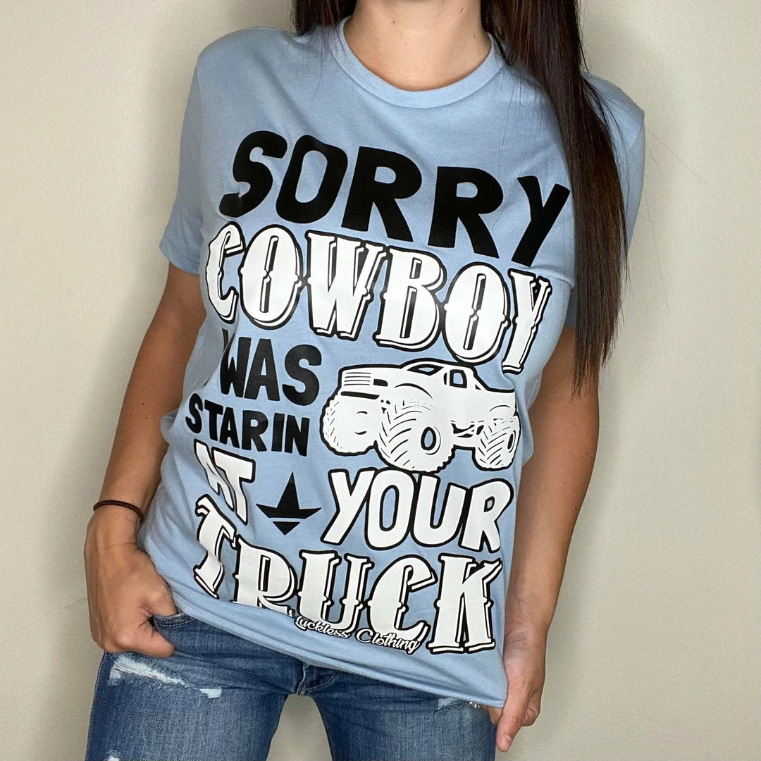 Best Sale 😀 Luckless Outfitters 👩 Women Sorry Cowboy Throwback Tee 🛒 4 Luckless Outfitters Women Sorry Cowboy Throwback Tee