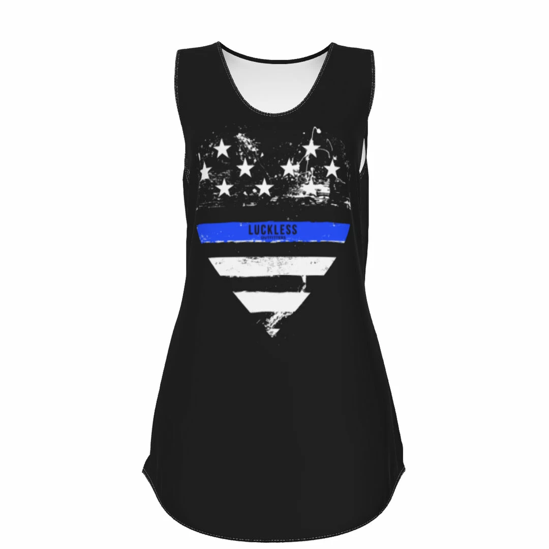 Cheapest ๐ Yoycol Thin Blue Line Hollow Tank ๐ฉ Women ๐ฅฐ 8 Yoycol Thin Blue Line Hollow Tank Women
