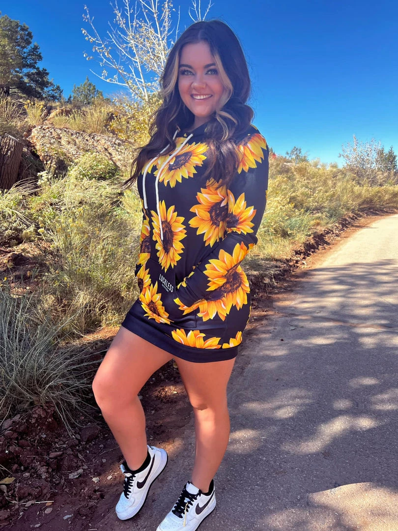 Wholesale ๐ฅ Yoycol Sunflower Hoodie ๐ Dress | Black ๐ฉ Women ๐ 4 Yoycol Sunflower Hoodie Dress | Black Women