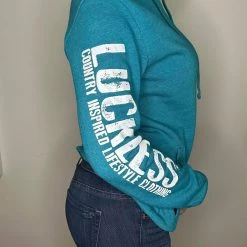 Luckless Outfitters Whiskey & Beards | Teal Women