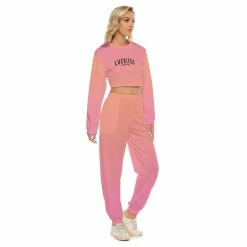 Yoycol Ombre Jambo Crop Set Sun Kissed Coral Women
