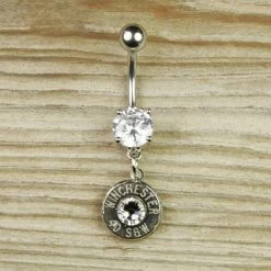 Best Pirce π Bullet Designs Bullet Dangle Belly Button Ring 𧨠7 Bullet Designs Bullet Dangle Belly Button Ring