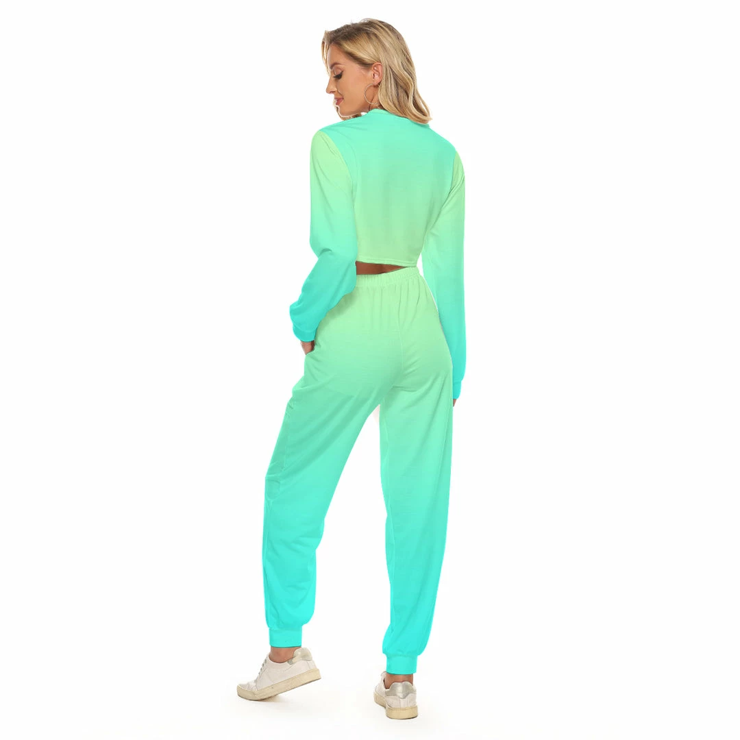 Deals 🔔 Yoycol Ombre Jambo Crop Set Aquamarine 👩 Women ✔️ 7 Yoycol Ombre Jambo Crop Set Aquamarine Women
