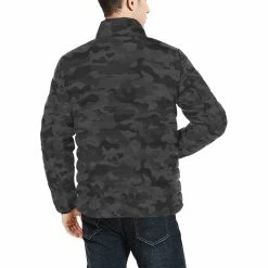 Interestprint Men's Black Camo Padded Jacket