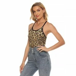 Yoycol Wild Cat Women's Criss-Cross Open Back Tank Top
