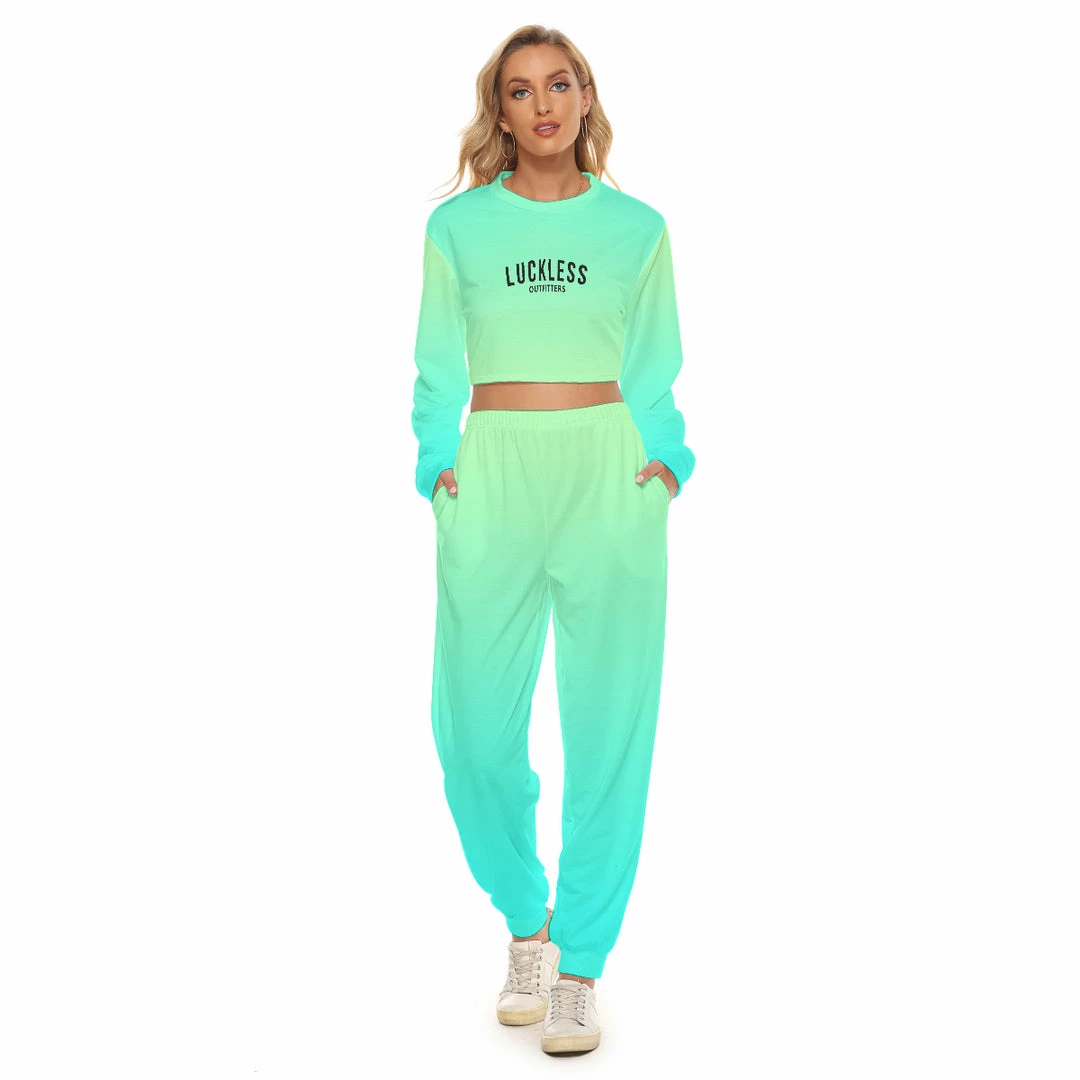 Deals 🔔 Yoycol Ombre Jambo Crop Set Aquamarine 👩 Women ✔️ 8 Yoycol Ombre Jambo Crop Set Aquamarine Women
