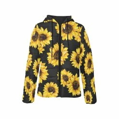 Interestprint Women's Sunflower Padded Jacket