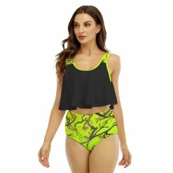 Yoycol Camo Women's Ruffled Bikini | HiVis
