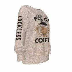 Yoycol Women's Raglan Sleeve Sweatshirt - Stop For Coffee