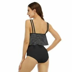 Yoycol Camo Women's Ruffled Bikini | Black