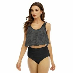 Yoycol Camo Women's Ruffled Bikini | Black
