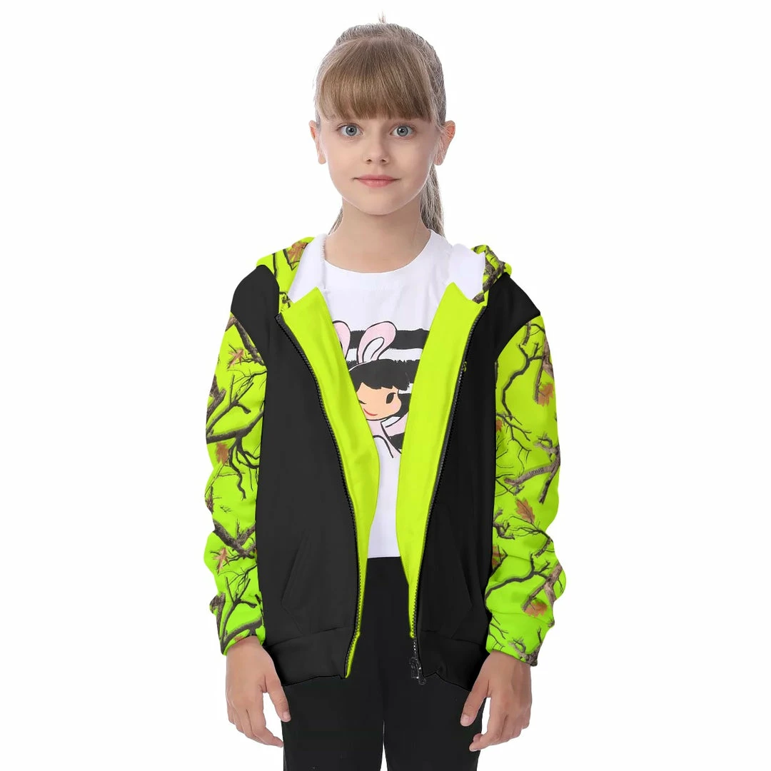 Discount 🛒 Yoycol HI-VIS KIDS CAMO HEAVY ZIP FLEECE HOODIE ✨ 5 Yoycol HI-VIS KIDS CAMO HEAVY ZIP FLEECE HOODIE
