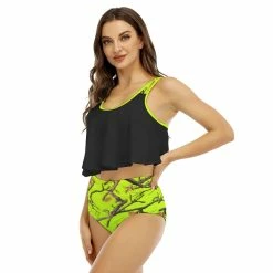 Yoycol Camo Women's Ruffled Bikini | HiVis