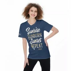 Yoycol Sunrise Sunburn Sunset Repeat Women's Tee