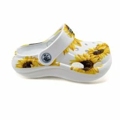 Luckless Outfitters Sunflower Kid's Clogger | White Kids