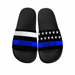 Luckless Outfitters Respect Slides - Blue Line Women