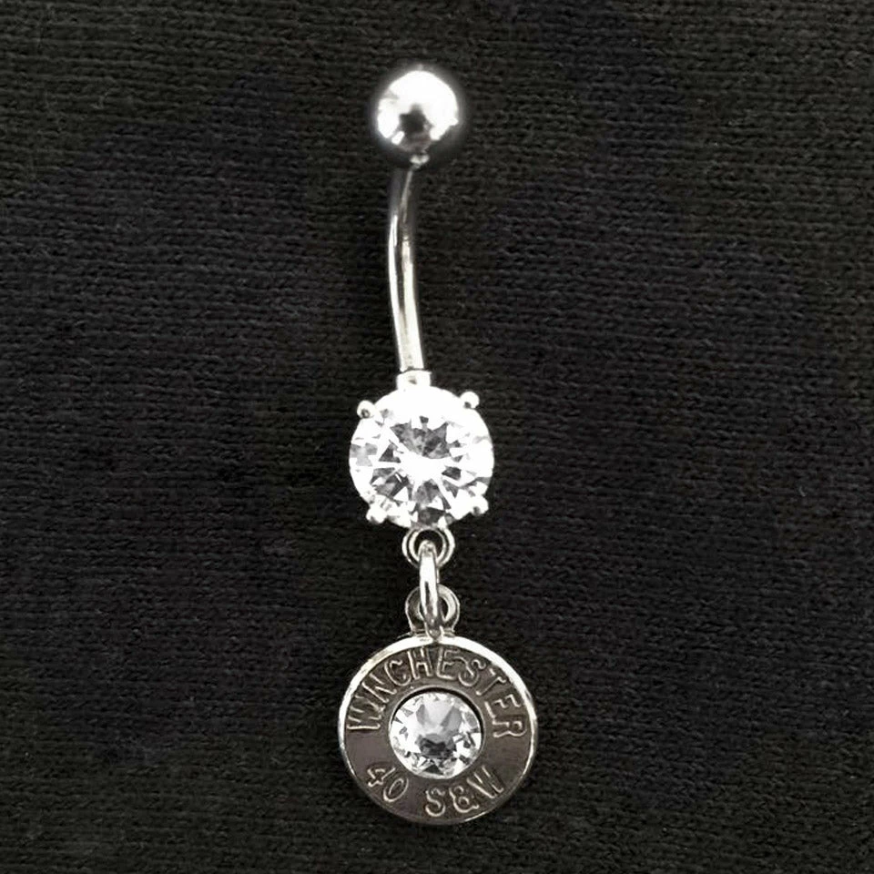 Best Pirce π Bullet Designs Bullet Dangle Belly Button Ring 𧨠4 Bullet Designs Bullet Dangle Belly Button Ring