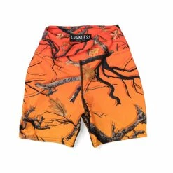 Luckless Outfitters Women Darlin Camo Yoga Shorts Bonfire