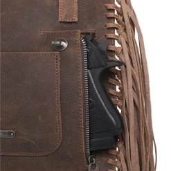 Luckless Outfitters Accessories Leather Fringe CC Shoulder Bag