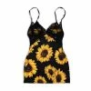 Yoycol Women Sunflower Cami Top / Dress With Lace