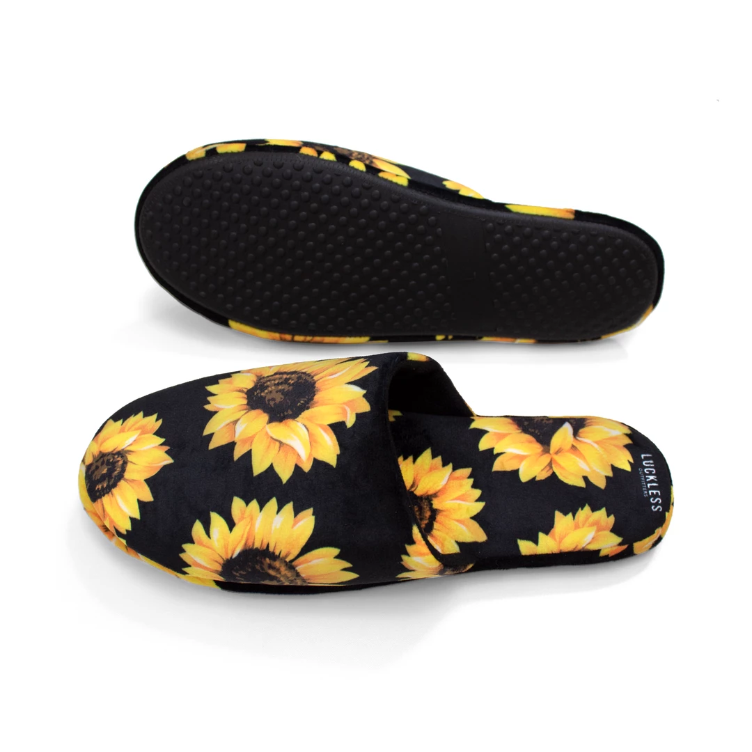 Deals ⭐ Interestprint Sunflower Cotton House Slippers 👩 Women 👏 4 Interestprint Sunflower Cotton House Slippers Women