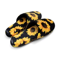 Interestprint Sunflower Cotton House Slippers Women