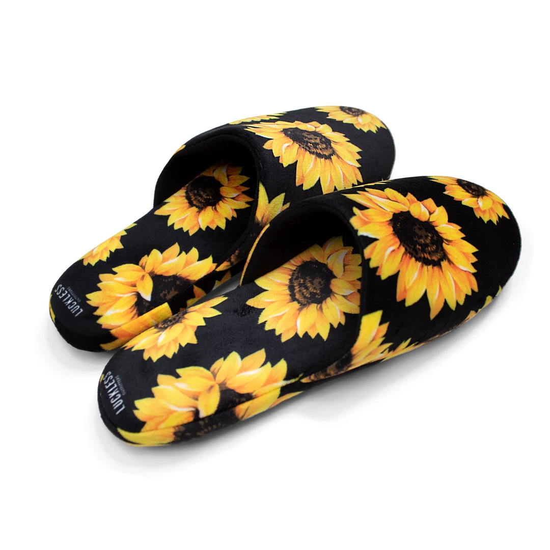 Deals ⭐ Interestprint Sunflower Cotton House Slippers 👩 Women 👏 3 Interestprint Sunflower Cotton House Slippers Women