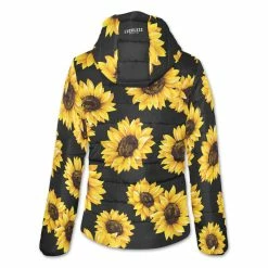 Interestprint Women's Sunflower Padded Jacket