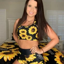 Printful Sunflower Yoga Shorts