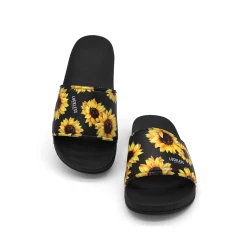 Luckless Outfitters Sunflower Slides | Black