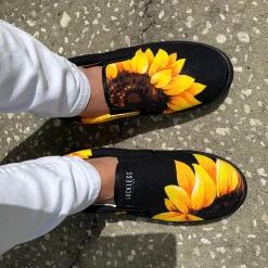 Luckless Outfitters Sunflower Low Top Slips Women