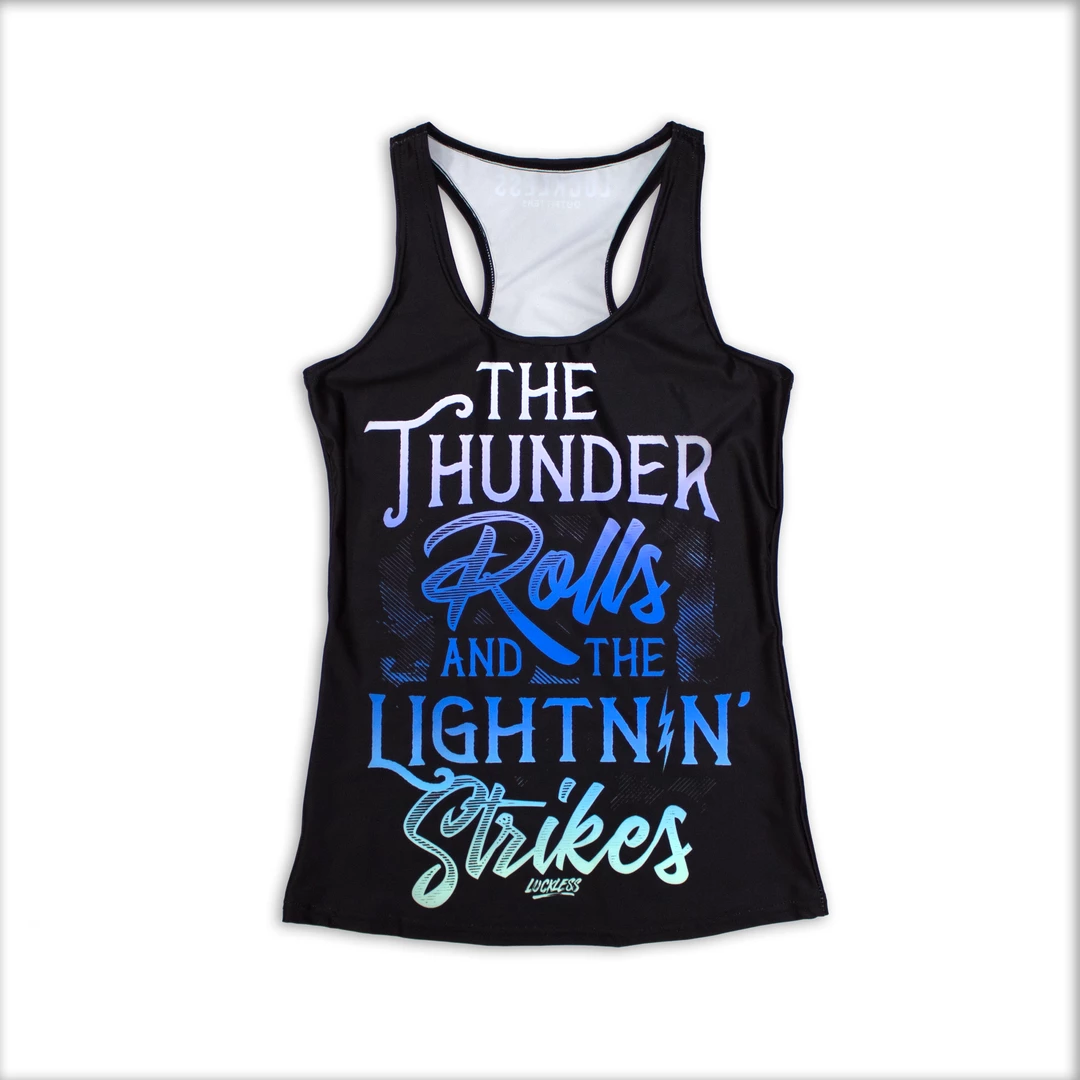 Brand new π― Yoycol Thunder Rolls Racerback Tank Top π© Women π 3 Yoycol Thunder Rolls Racerback Tank Top Women