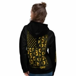 Printful Women Sunflower Grunge Flag Unisex Hoodie