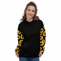 Printful Sunflower Blocked Unisex Hoodie