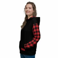 Printful Women Buffalo Plaid Unisex Hoodie