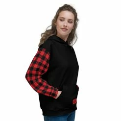 Printful Women Buffalo Plaid Unisex Hoodie