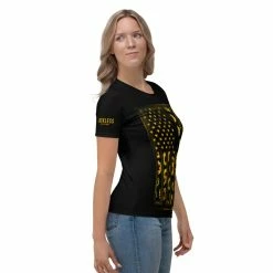Printful Women Sunflower Grunge Flag Ladies Fit T-shirt