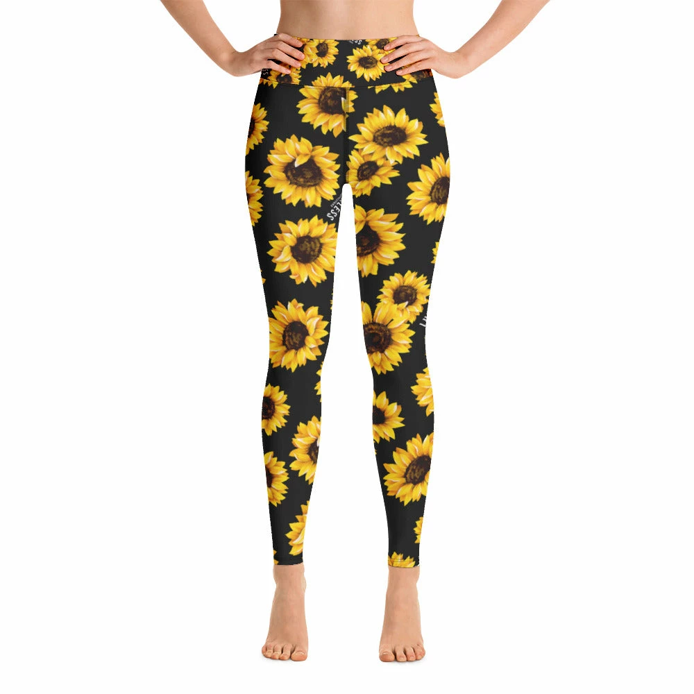 Budget ๐ Printful Sunflower Yoga Leggings ๐ 6 Printful Sunflower Yoga Leggings