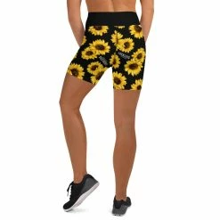 Printful Sunflower Yoga Shorts