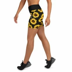 Printful Sunflower Yoga Shorts