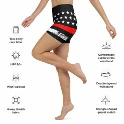 Luckless Outfitters RESPECT THE RED YOGA SHORTS Women